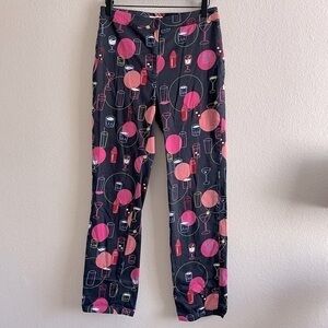 Vintage Cali Cali Martini Drink Mixers Novelty Print Dress Pants Womens Size 6